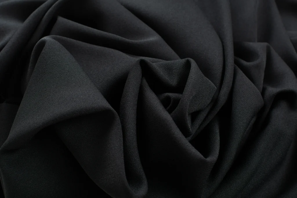 beslon black crepe- rochaan fabrics