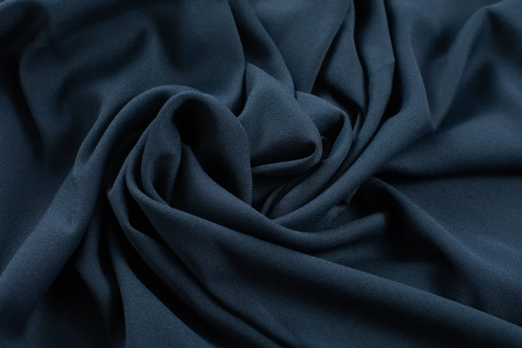 dark blue crepe - rochaan fabrics
