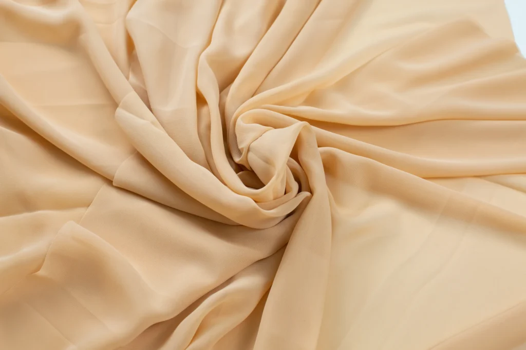 cream chiffon - rochaan fabrics