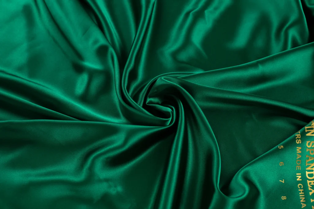 green satin - rochaan fabrics