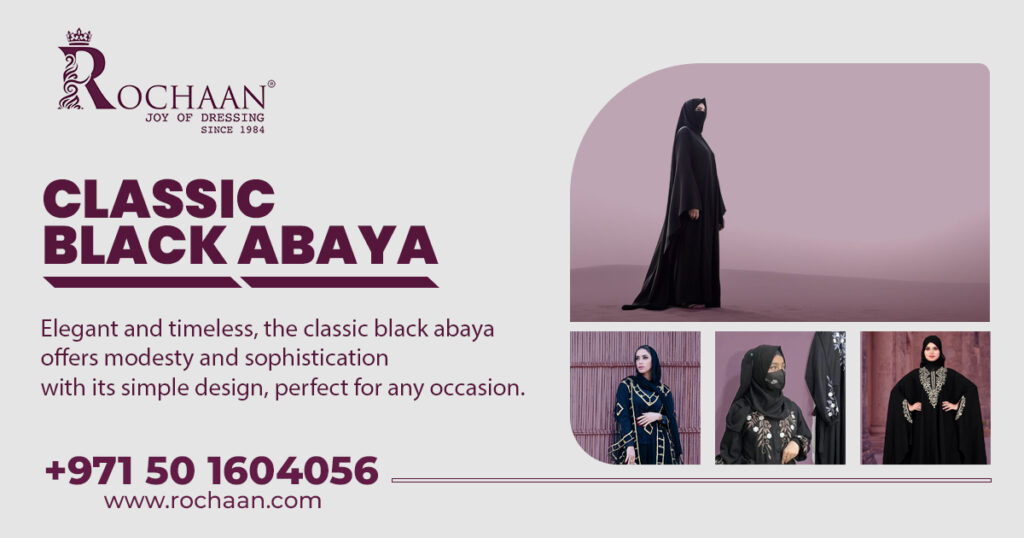 classic black abaya